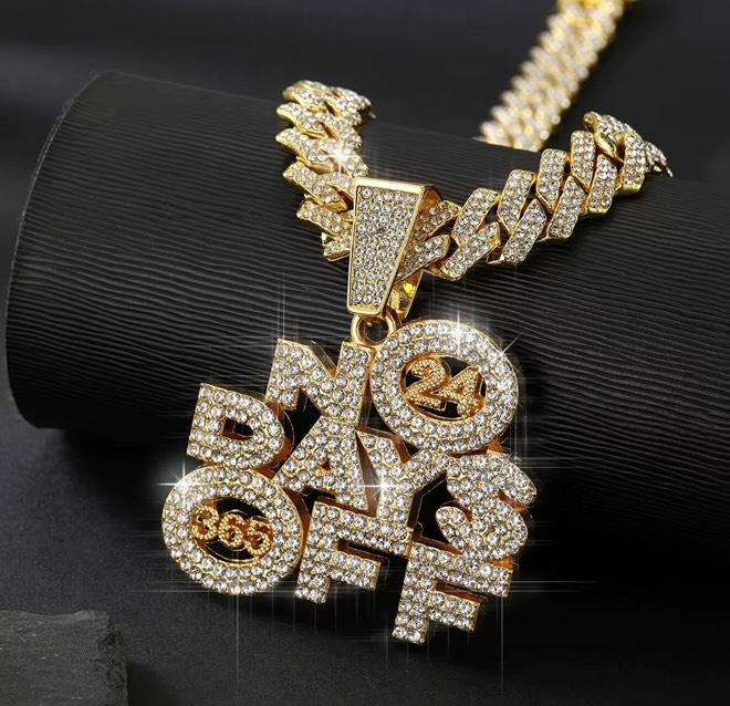 Men & Women NO DAYS OFF Pendant And Chain